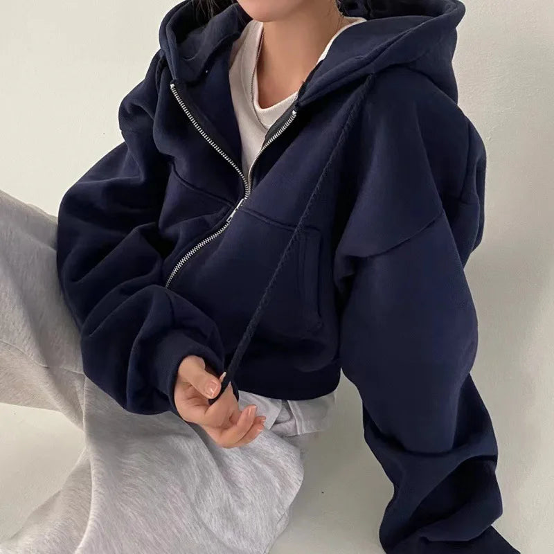 Cropped Hooded Sweatshirt
