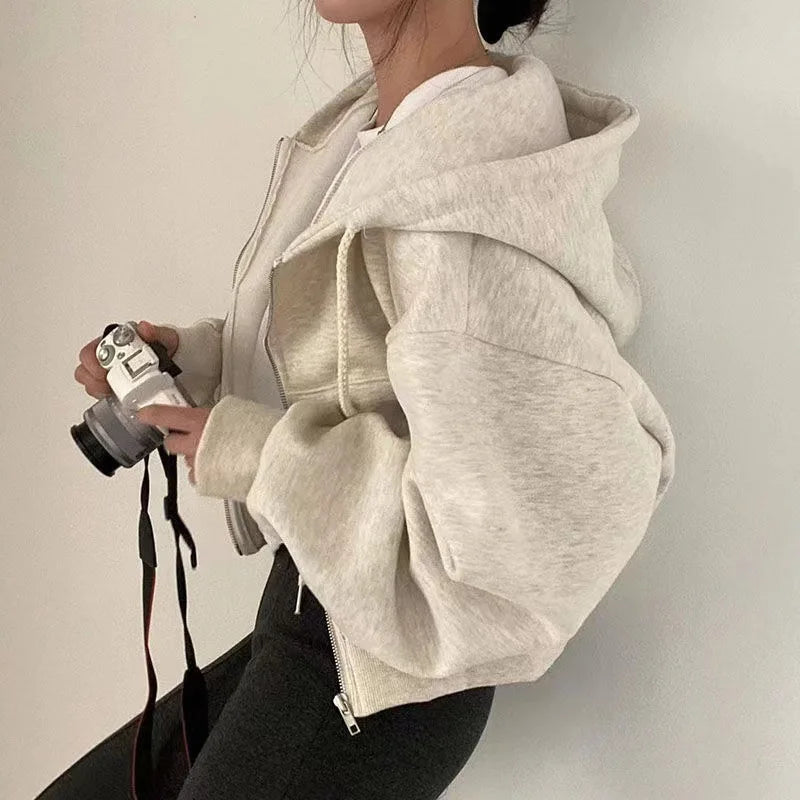Cropped Hooded Sweatshirt