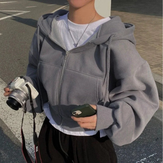 Cropped Hooded Sweatshirt
