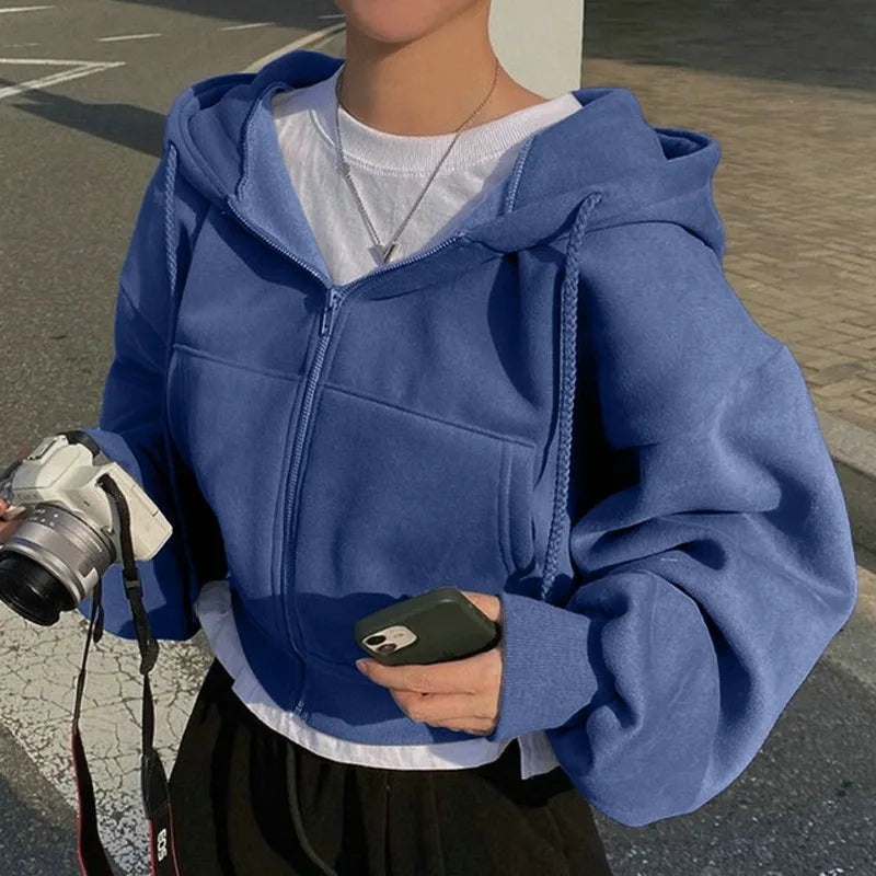 Cropped Hooded Sweatshirt